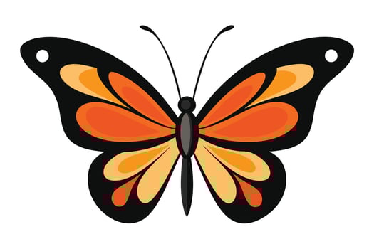 Art of Butterfly on white background vector