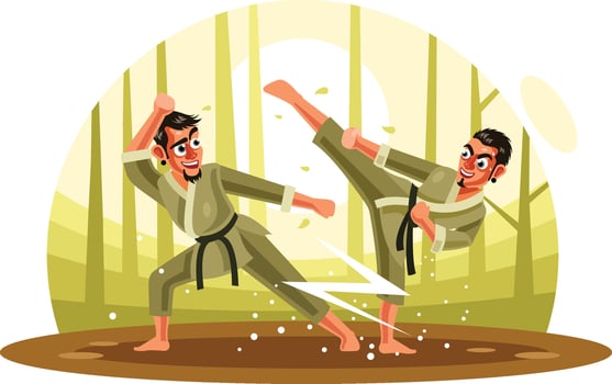 Karate Fighter Illustration vector