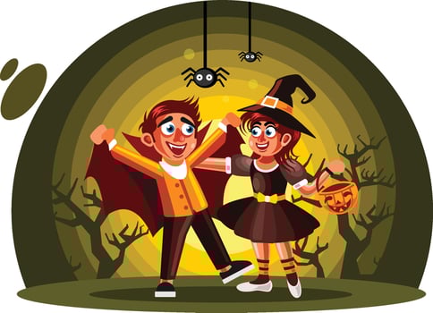 Kids Halloween Costumes vector
