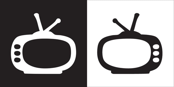 Illustration graphics of television icon vector