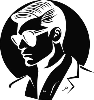 Elegant Man Cool Gentleman Logo vector