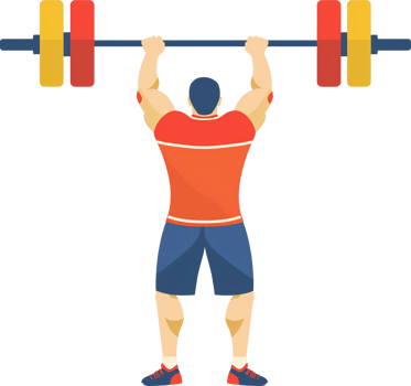 illustration of weightlifting man png