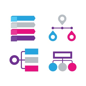 Set of infographic template vector