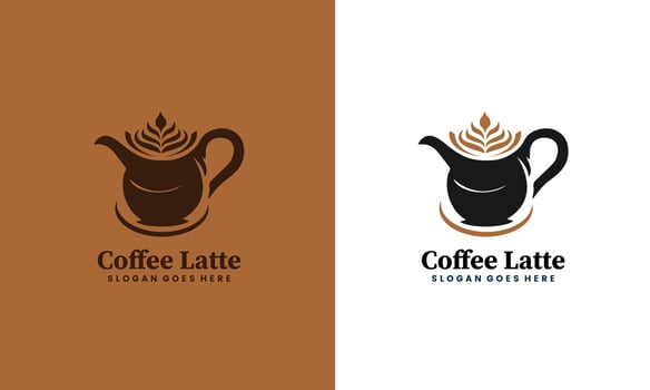 Creative and modern Coffee Latte Art Logo, Icon Pro . vector