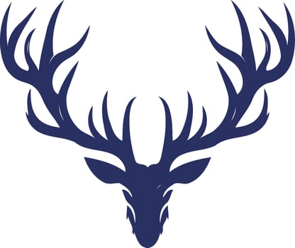 Deer Head Antler illustration Design, isolated on white background vector