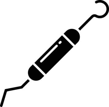 dental scaler solid glyph illustration vector