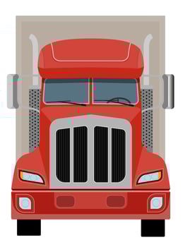 freight truck car delivery cargo illustration flat style isolated on white background vector