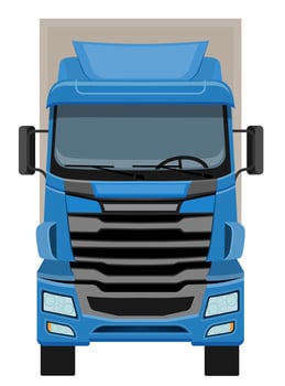 freight truck car delivery cargo illustration flat style isolated on white background vector