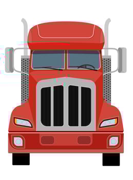 freight truck car delivery cargo illustration flat style isolated on white background vector