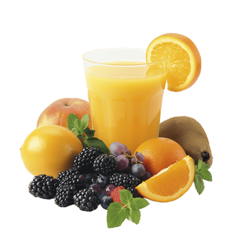 Orange juice and allots fruit png