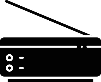 Scanner solid glyph illustration vector