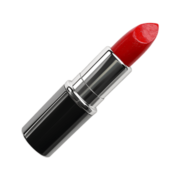Red lipstick isolated against transparent background png