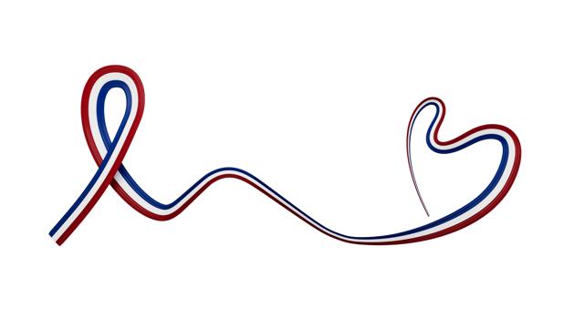 3d Flag Of Netherlands, Heart Shaped Wavy Awareness Ribbon flag, 3d illustration png