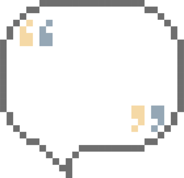 8bit retro game pixel speech bubble balloon with quotation marks, icon sticker memo keyword planner text box banner png