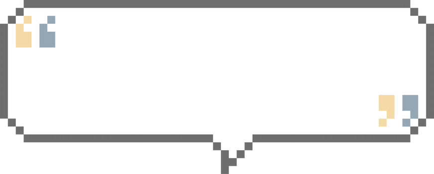 8bit retro game pixel speech bubble balloon with quotation marks, icon sticker memo keyword planner text box banner png