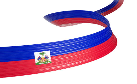 3d Flag Of Haiti 3d Shiny Waving Haiti Ribbon Flag 3d Illustration png