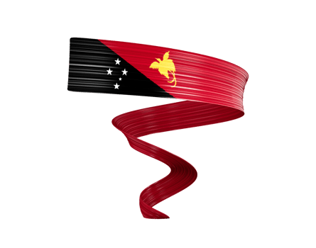 3d Flag Of Papua New Guinea 3d Shiny Waving Twisted Ribbon Flag 3d Illustration png