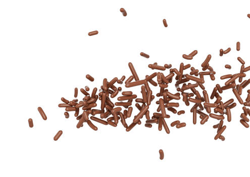 Chocolate Sprinkles For Cakes And Bakery Items Scattered 3D Illustration png