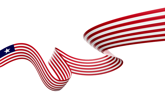 3d Flag Of Liberia 3d Shiny Waving Liberia Ribbon Flag 3d Illustration png