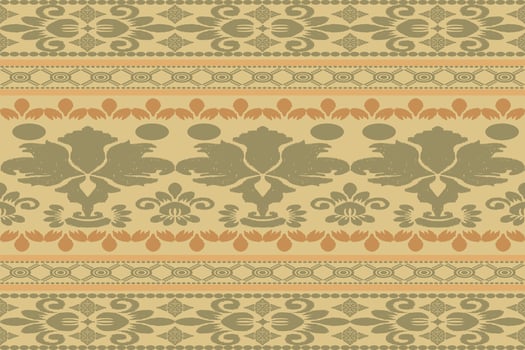 Floral background with handmade and seamless geometric oriental design. The original composition consists of brown and green colors. Including backgrounds, carpets, wallpaper, clothing. vector