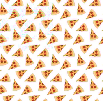 Random flat pizza slice pattern design vector