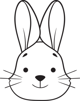 Cute bunny drawing clipart design illustration png