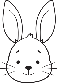 Cute bunny drawing clipart design illustration png