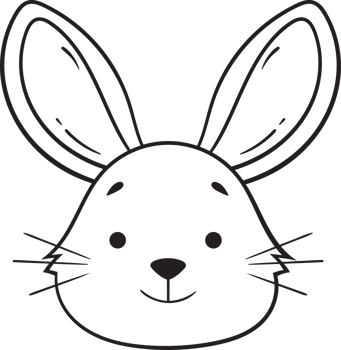 Cute bunny drawing clipart design illustration png