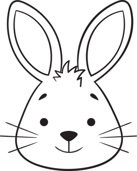 Cute bunny drawing clipart design illustration png
