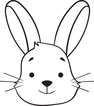 Cute bunny drawing clipart design illustration png