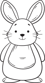 Cute bunny drawing clipart design illustration png