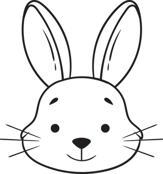 Cute bunny drawing clipart design illustration png
