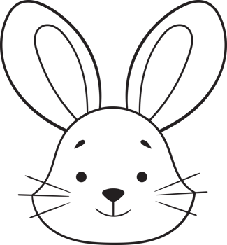 Cute bunny drawing clipart design illustration png