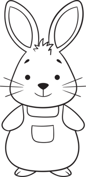 Cute bunny drawing clipart design illustration png