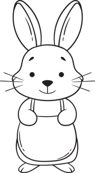 Cute bunny drawing clipart design illustration png