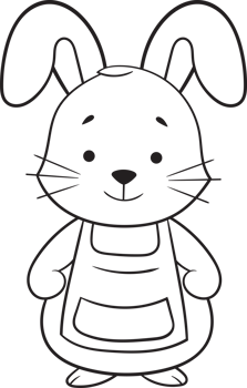 Cute bunny drawing clipart design illustration png