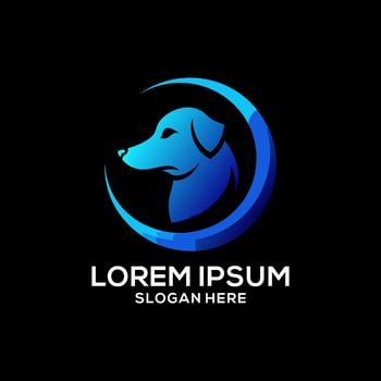 Dog health care logo. Dog logo. Dog care center logo for business. vector