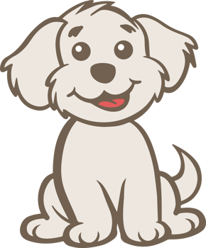 Cute little dog clipart design illustration png