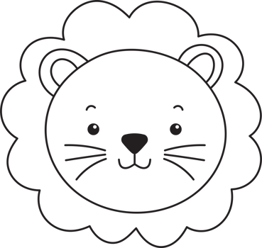 Cute lion clipart design illustration png