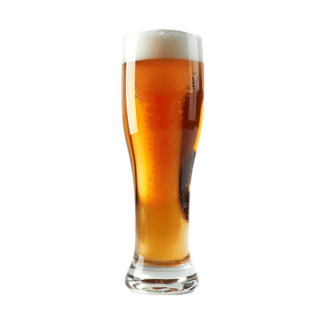 Isolated beer glass design against transparent background png