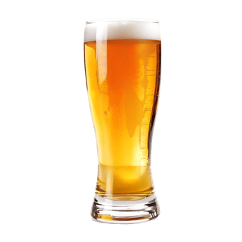 Isolated beer glass design against transparent background png