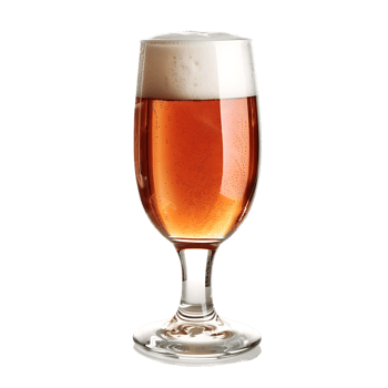Isolated beer glass design against transparent background png