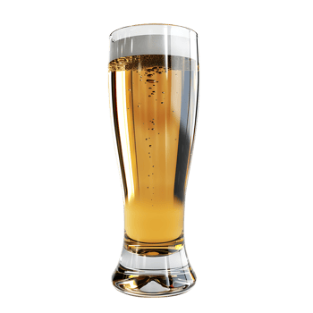 Isolated beer glass design against transparent background png