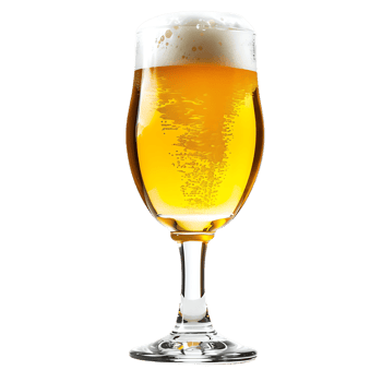 Isolated beer glass design against transparent background png