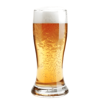 Isolated beer glass design against transparent background png