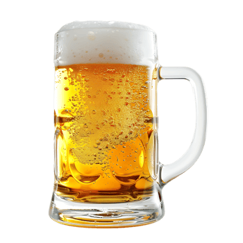 Isolated beer glass design against transparent background png