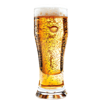 Isolated beer glass design against transparent background png