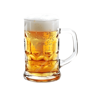 Isolated beer glass design against transparent background png