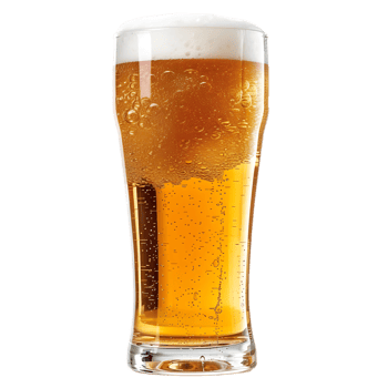 Isolated beer glass design against transparent background png