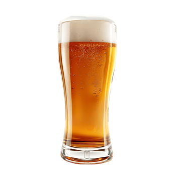 Isolated beer glass design against transparent background png